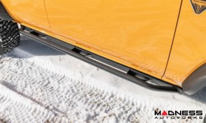 Ford Bronco Rock Sliders - 4 Door - Trail Slider Step System - Textured Black - N Fab 